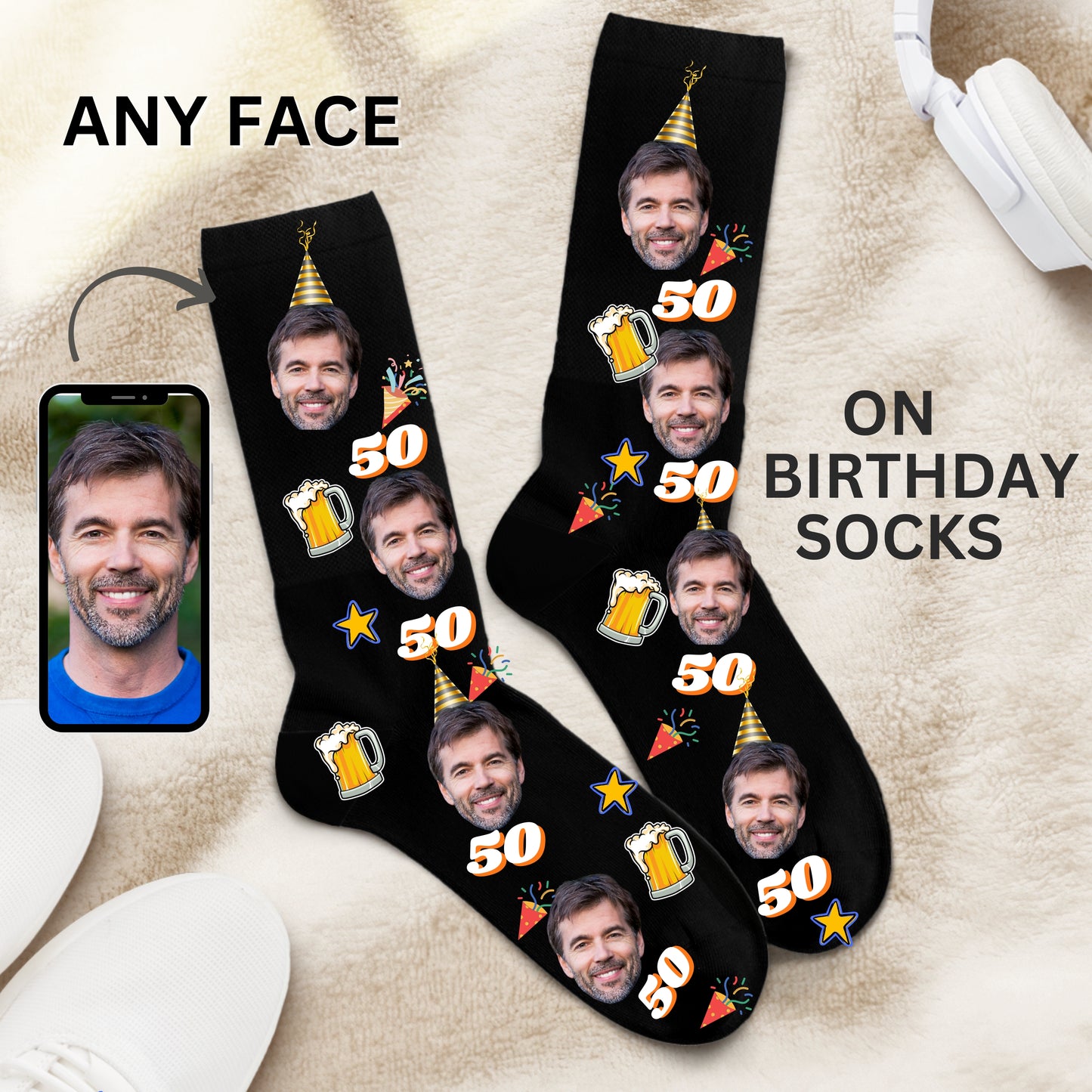 Custom Your Own Birthday Socks With Over +50 Combinations