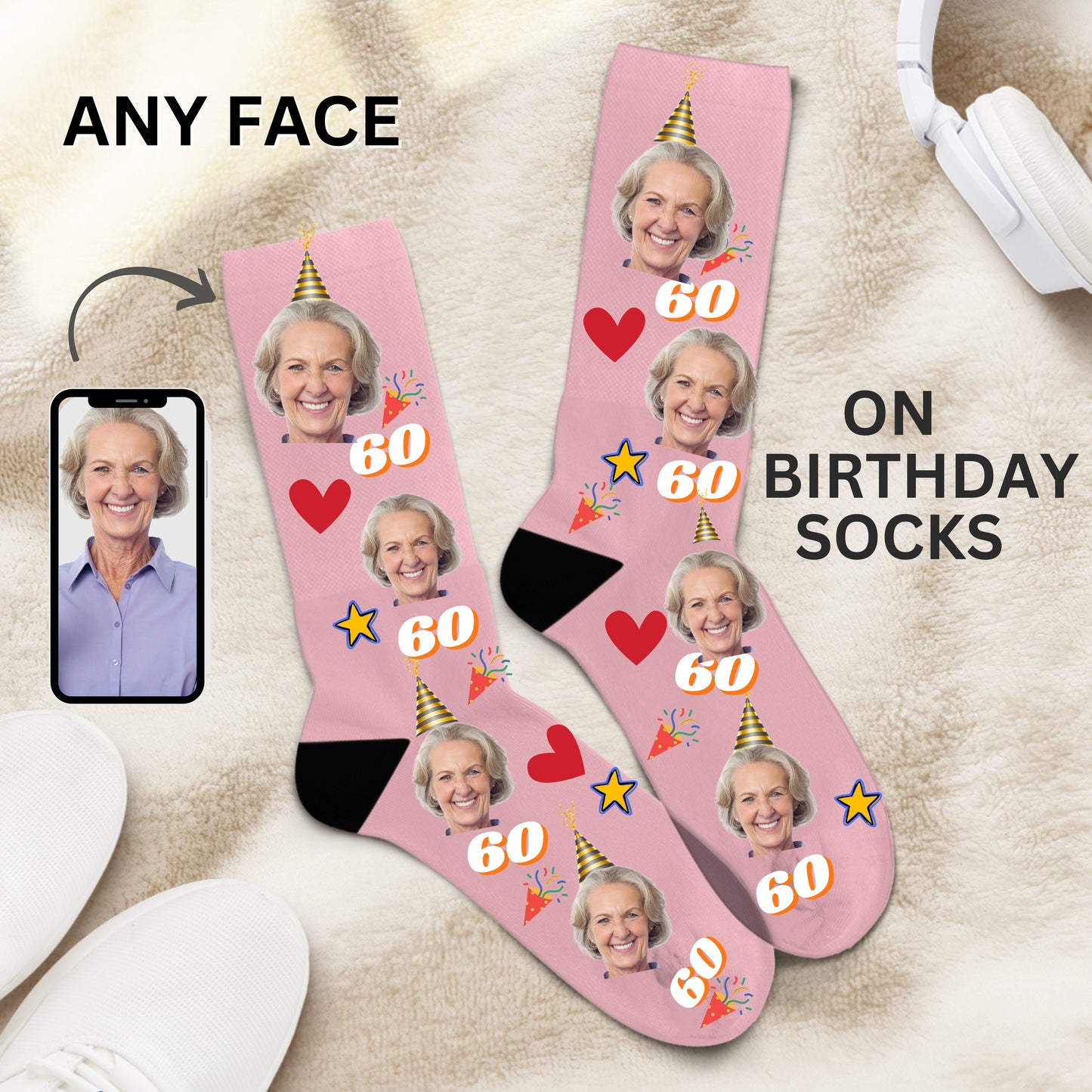 Custom Your Own Birthday Socks With Over +50 Combinations