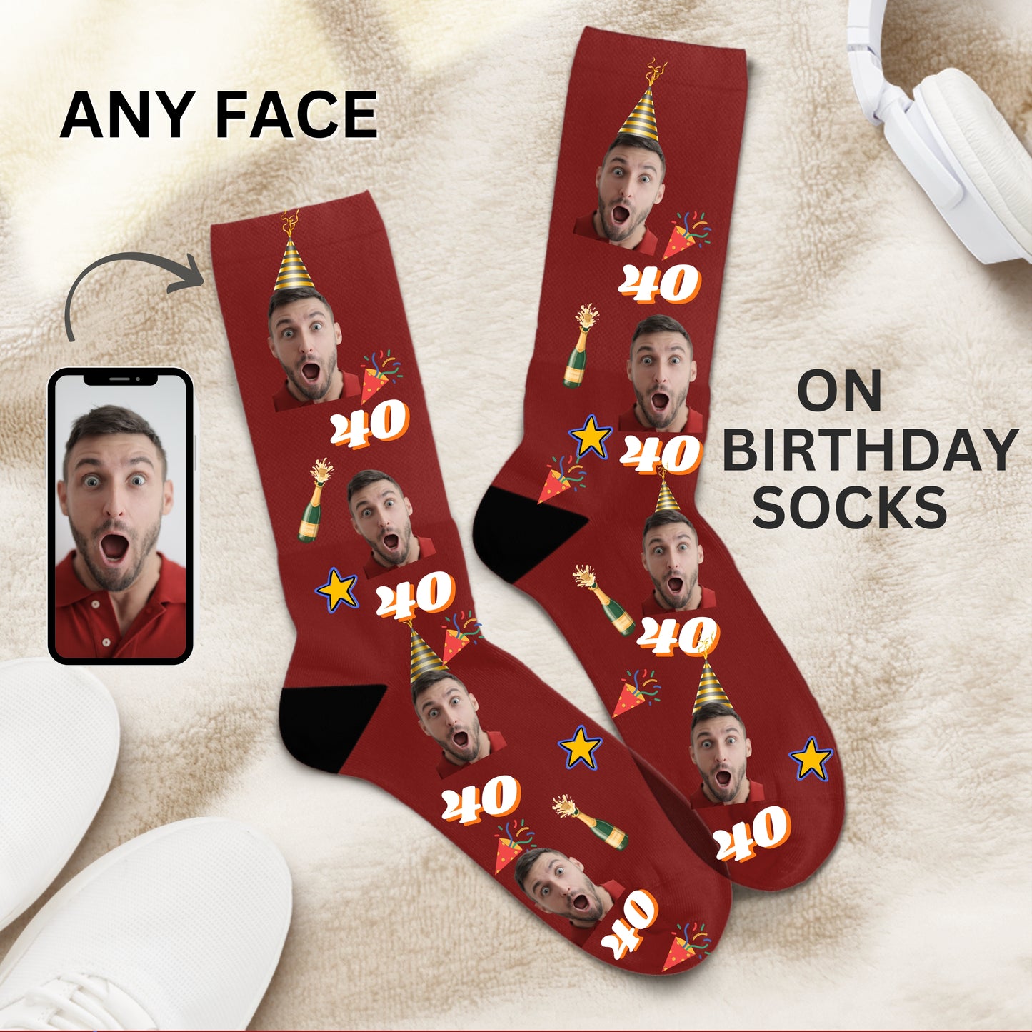 Custom Your Own Birthday Socks With Over +50 Combinations