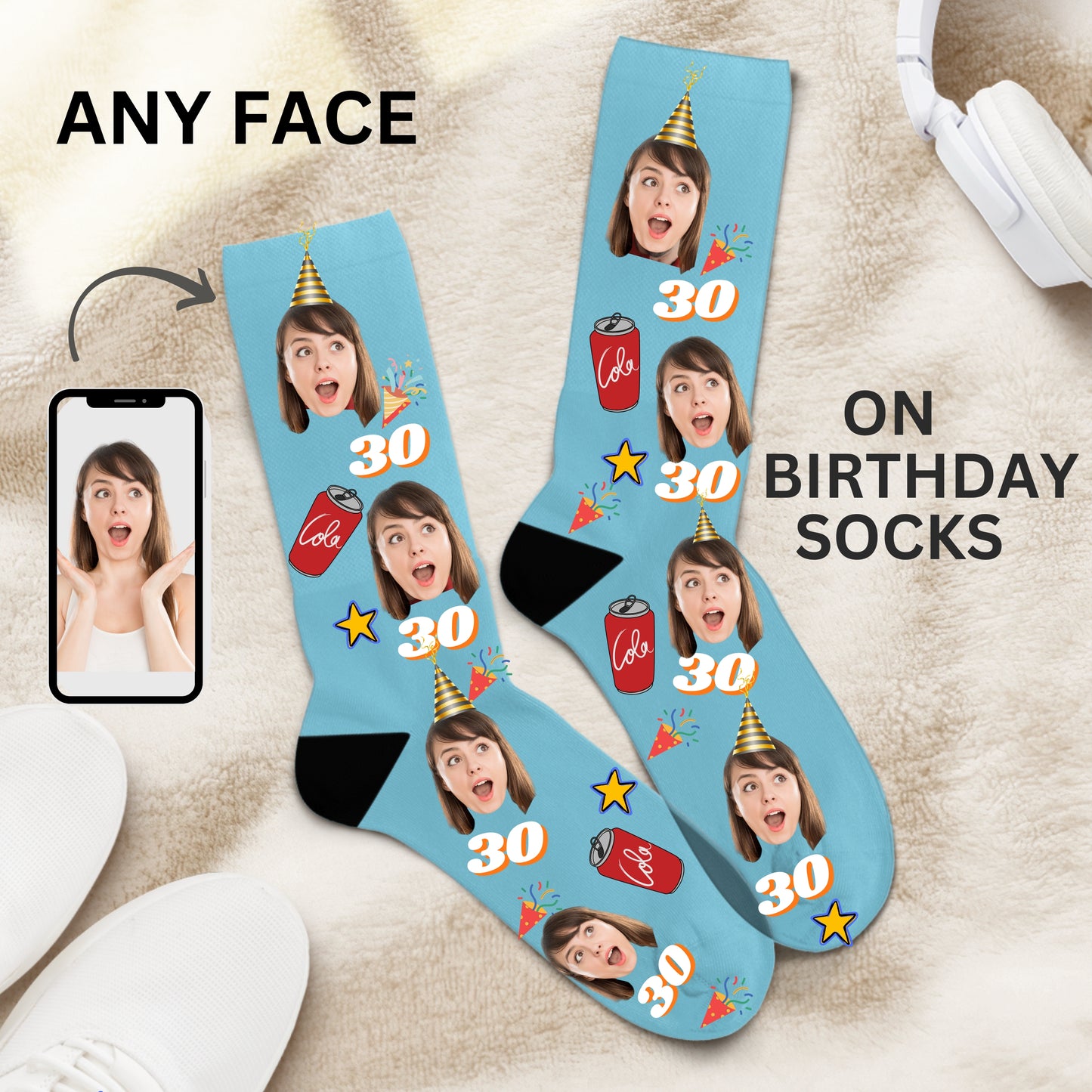 Custom Your Own Birthday Socks With Over +50 Combinations