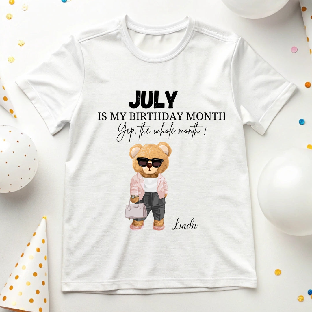 Birthday Month Cute Teddy Shirt