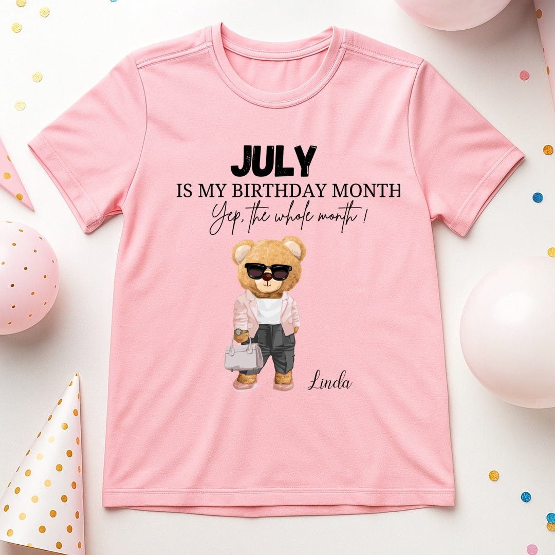 Birthday Month Cute Teddy Shirt