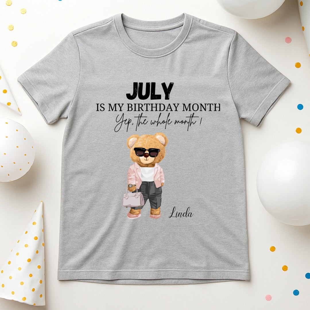 Birthday Month Cute Teddy Shirt