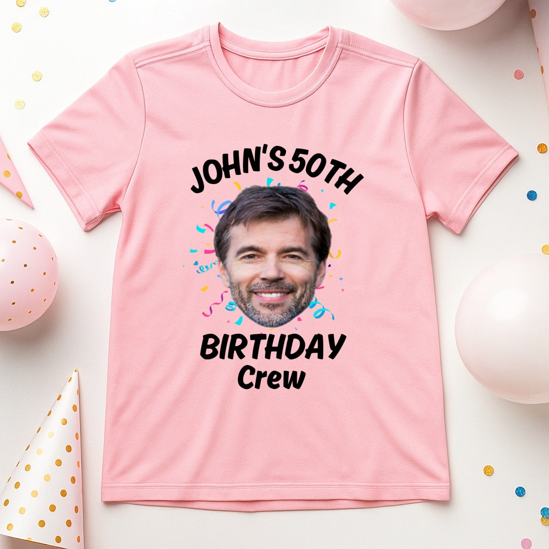 Custom It's My Birthday Face Name and Age Shirt, Funny Face Photo Shirt, Custom 50th Birthday Shirt,Funny Party 30th Birthday Matching Shirt