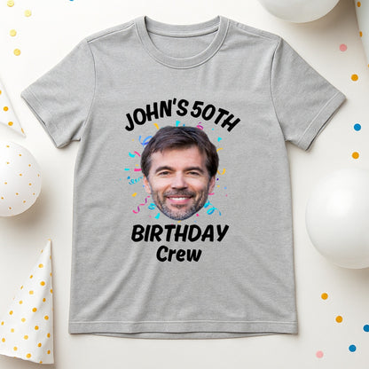 Custom It's My Birthday Face Name and Age Shirt, Funny Face Photo Shirt, Custom 50th Birthday Shirt,Funny Party 30th Birthday Matching Shirt